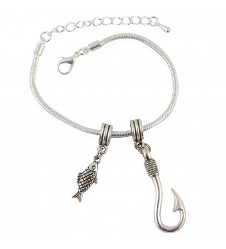 Fish Snake Chain Charm Bracelet