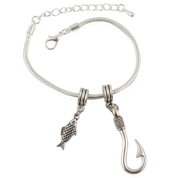 Fish Snake Chain Charm Bracelet