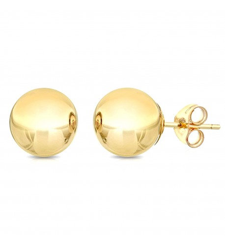 Yellow Gold Ball Stud Earrings