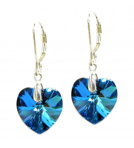 Swarovski Elements Sterling Leverback Earrings