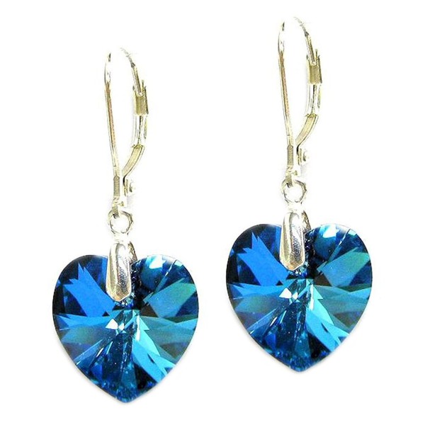 Swarovski Elements Sterling Leverback Earrings