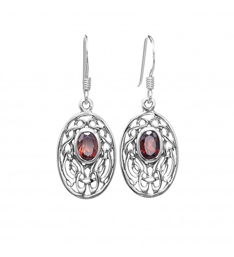 Sterling Silver Celtic Gemstone Earrings