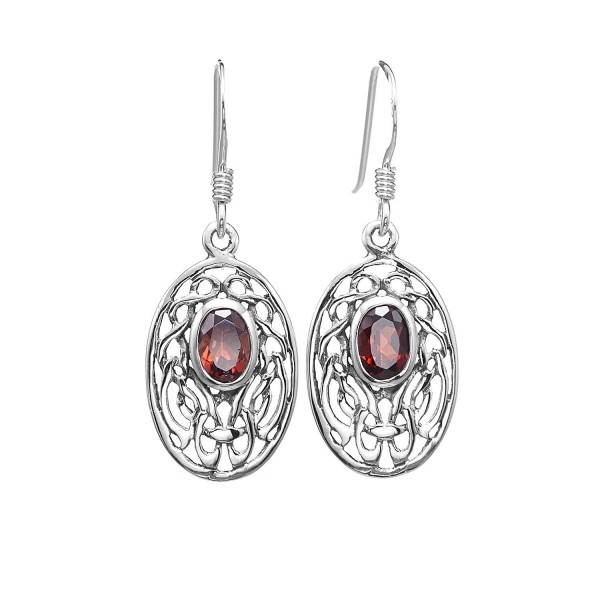 Sterling Silver Celtic Gemstone Earrings