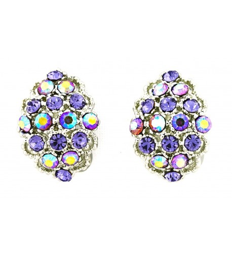 Aurora Borealis Simulated Rhinestone Earrings