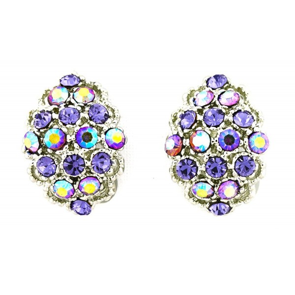 Aurora Borealis Simulated Rhinestone Earrings