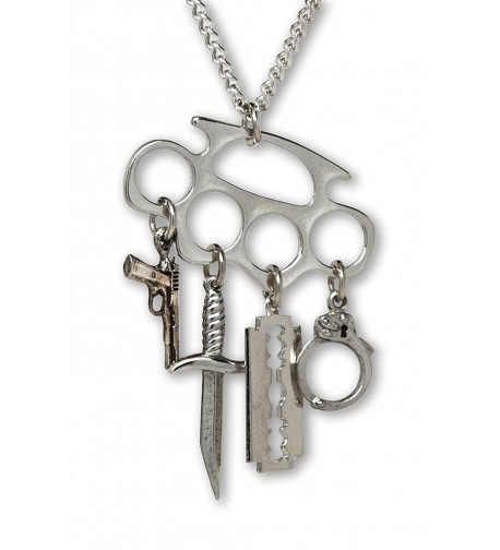 Weapons Dangle Knuckles Pendant Necklace