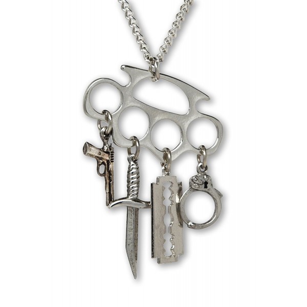 Weapons Dangle Knuckles Pendant Necklace