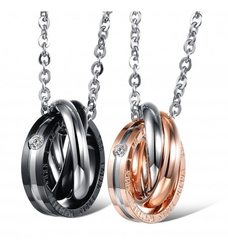 Stainless Matching Interlocking Couples Necklace