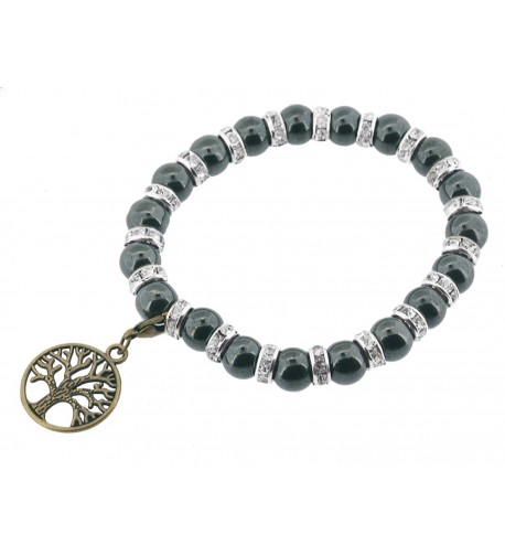 Magnetic Stretch Simulated Hematite Bracelet