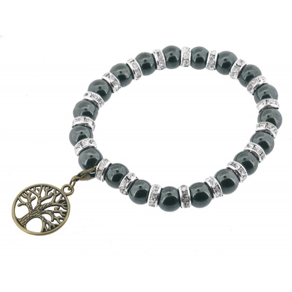 Magnetic Stretch Simulated Hematite Bracelet