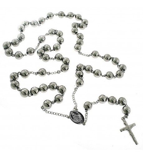 Catholic Stainless Rosary Necklace Crucifix