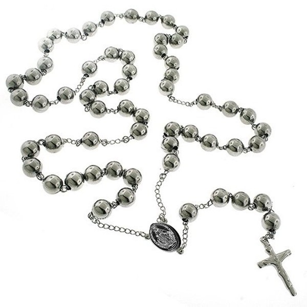 Catholic Stainless Rosary Necklace Crucifix