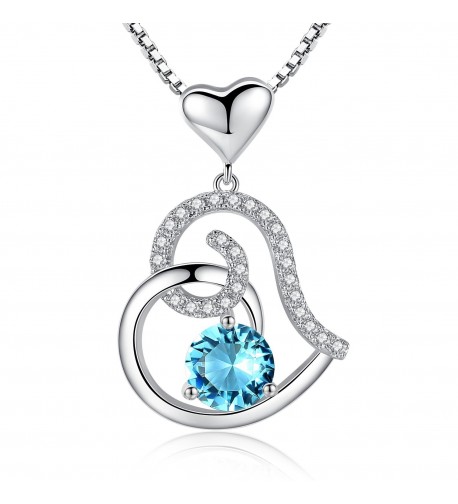 Aquamarine Birthstone Necklace Friendship Anniversary