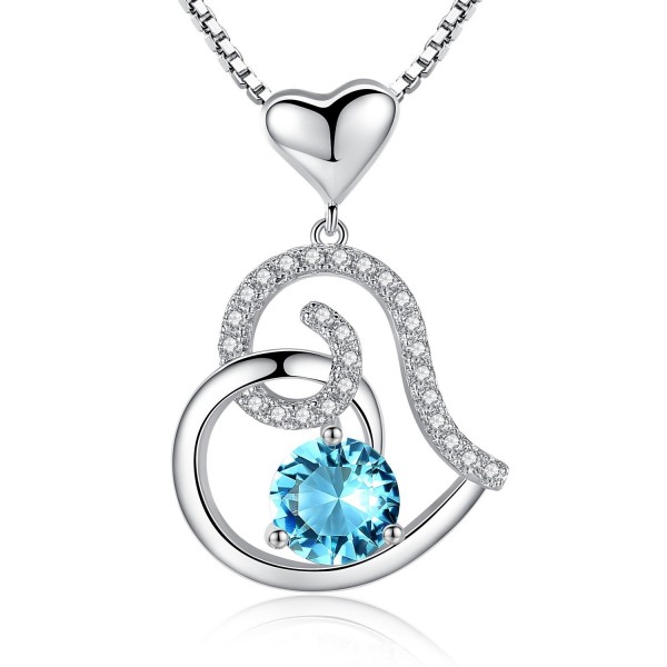 Aquamarine Birthstone Necklace Friendship Anniversary