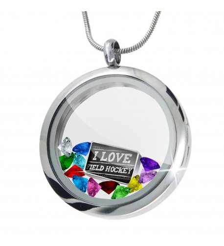 Floating Locket Chalkboard hockey Crystals