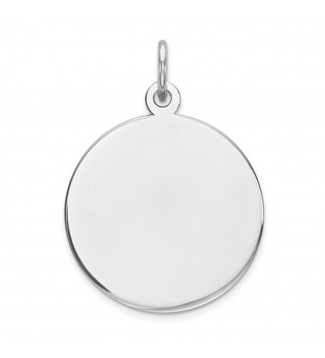 Sterling Silver Engravable Round Charm