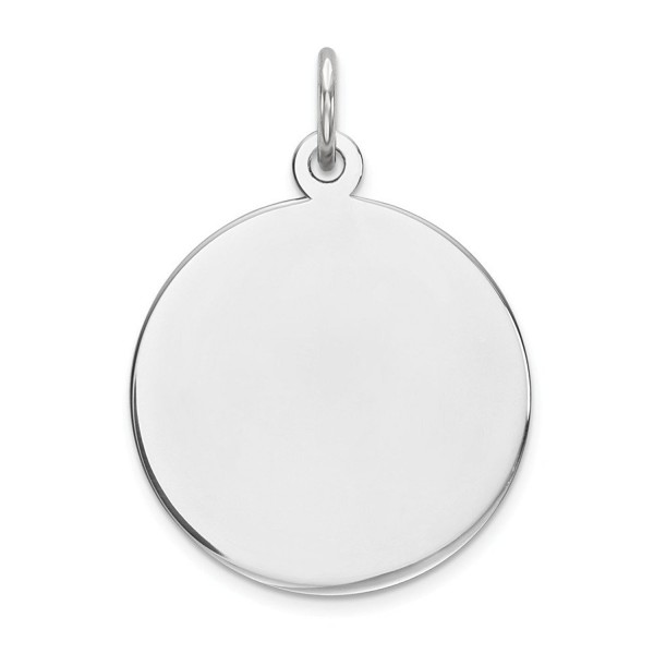 Sterling Silver Engravable Round Charm