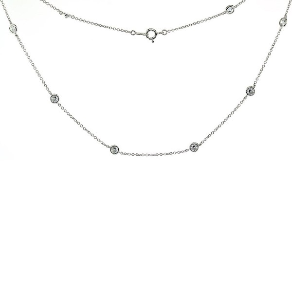 Sterling Silver Zirconia Diamond Necklace