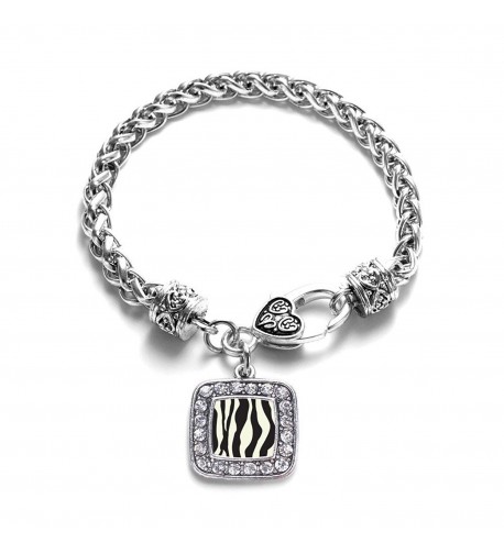 Pattern Classic Silver Crystal Bracelet