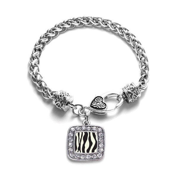 Pattern Classic Silver Crystal Bracelet