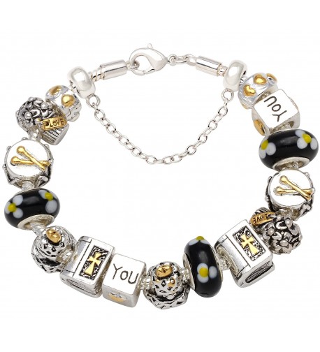 European Charm Complete Silver Tone Bracelets