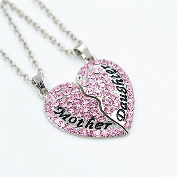 Bling Mother Daughter Pendant Necklace