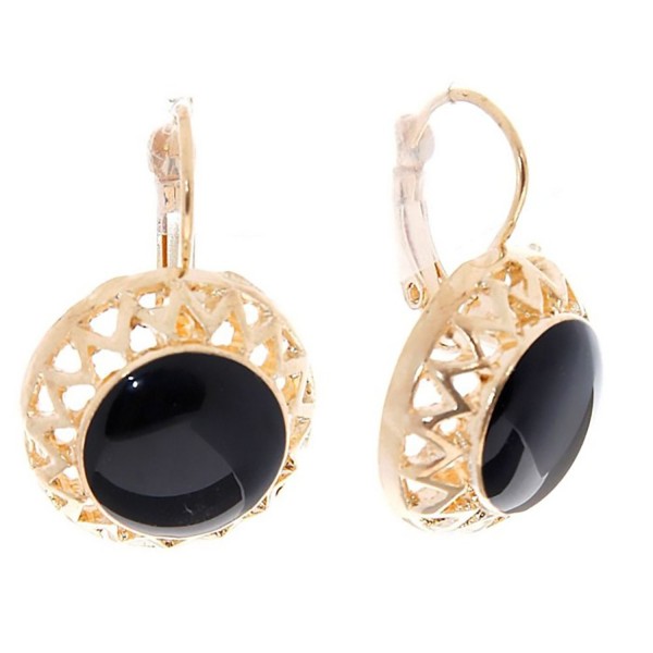 Fashion Goldtone Leverback Earrings Victorian