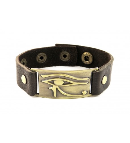 Horus Eye Bracelet Leather Adjustable