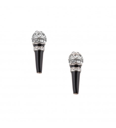 chelseachicNYC Karaoke Microphone Earrings Silver