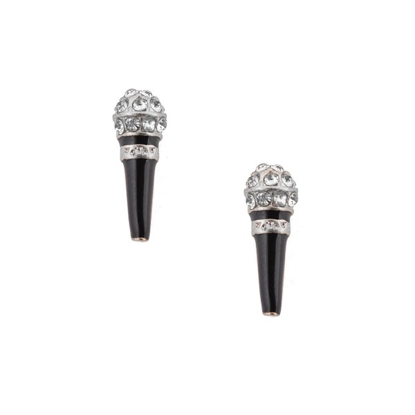 chelseachicNYC Karaoke Microphone Earrings Silver