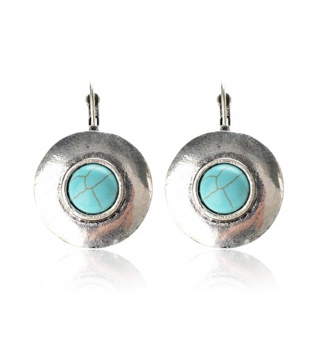 Tagoo Womens Sliver Turquoise Earring