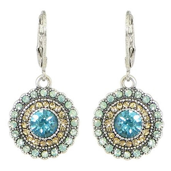 Silver Plated Austrian Victorian Leverback Earrings Silver Plated Austrian Victorian Leverback Earrings