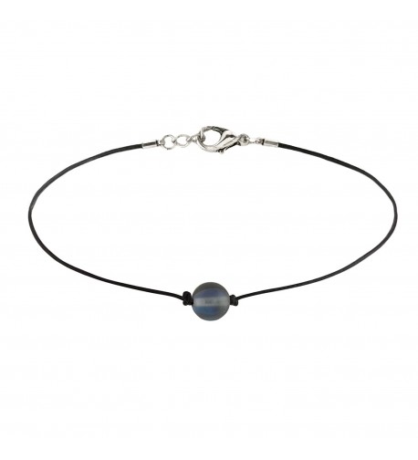 Genuine Stone Leather Choker Necklace