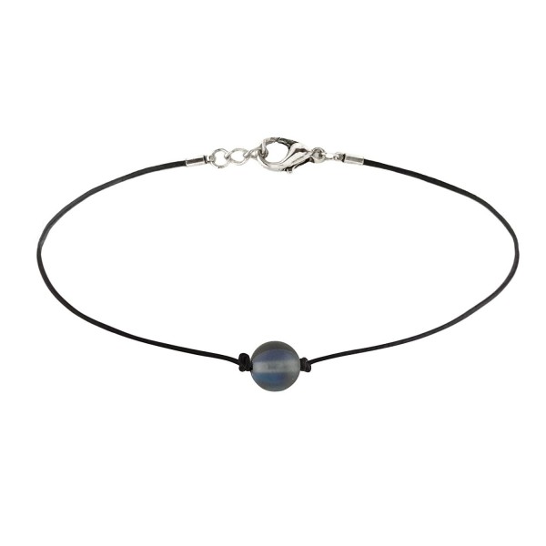Genuine Stone Leather Choker Necklace