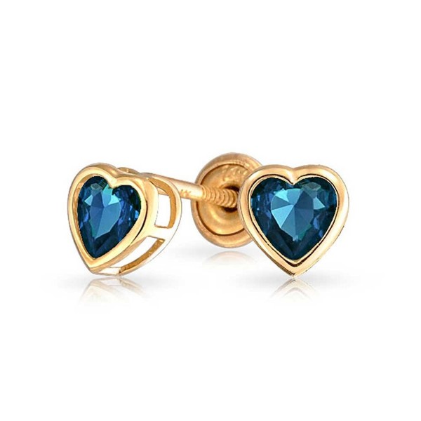 Bling Jewelry Simulated Sapphire Heart