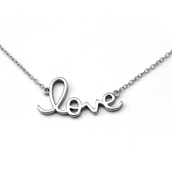 Sterling Silver Rhodium Pendant Necklace