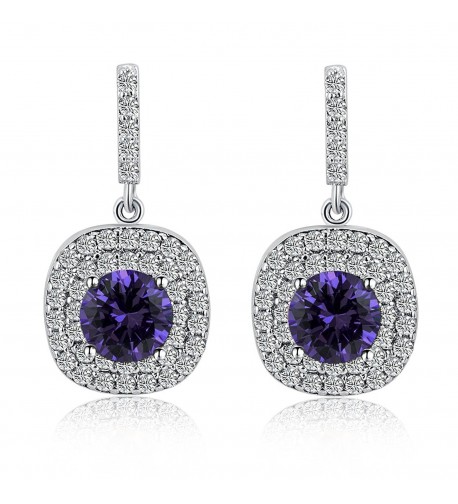 Mayared Dangle Earrings Plated Zirconia