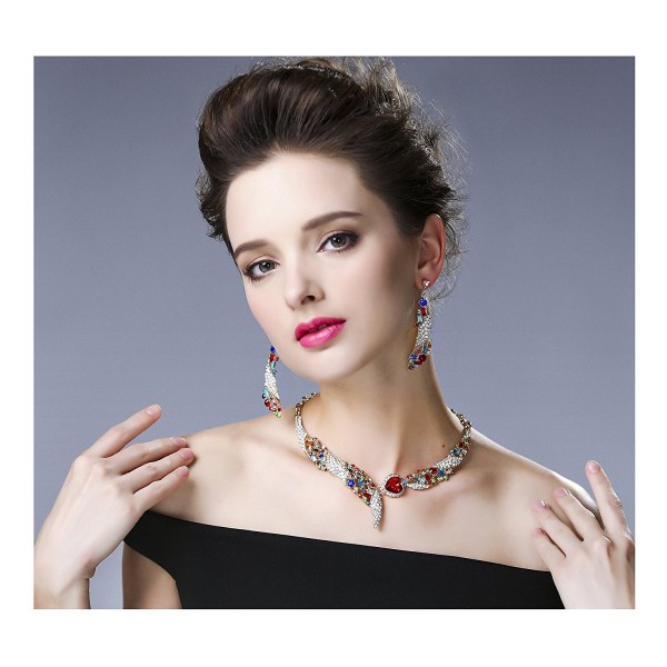 Hamer Crystal Statement Necklace Earrings