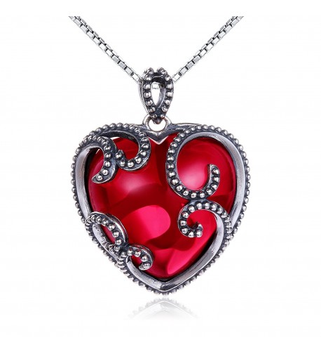 Valentines Sterling Necklace Corundum Christmas