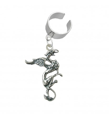 Sterling Silver Griffin Dangle Cuff