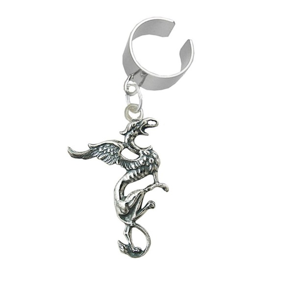 Sterling Silver Griffin Dangle Cuff