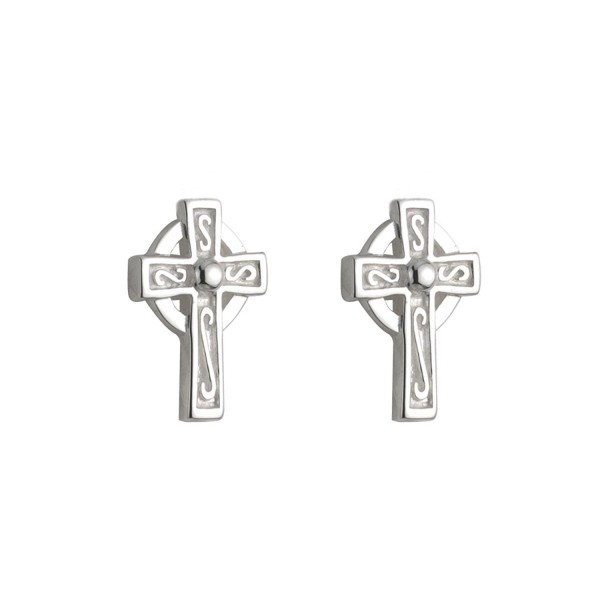 Celtic Cross Earrings Sterling Silver