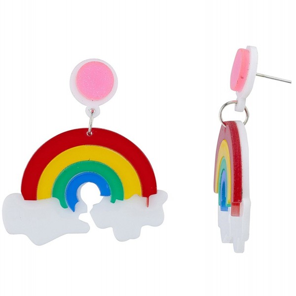 Lux Accessories Rainbow Halloween Earrings