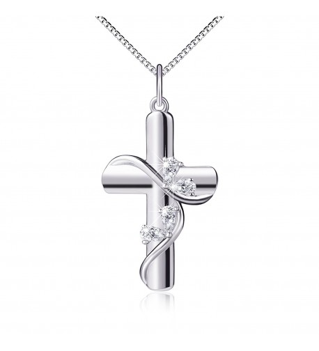 Sterling Silver Zirconia Pendant Necklace