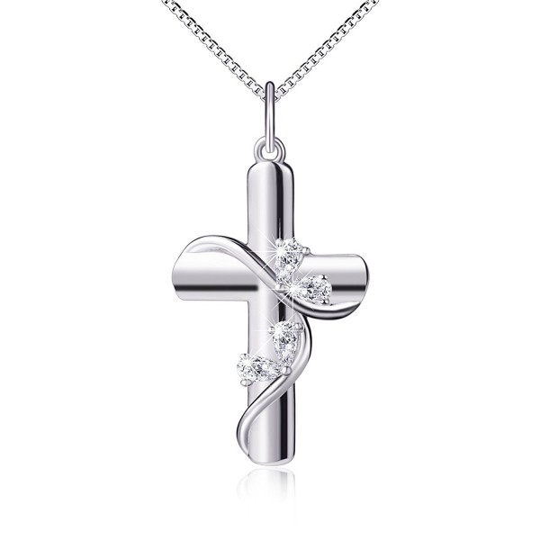 Sterling Silver Zirconia Pendant Necklace