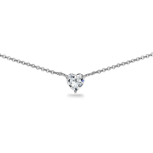 Sterling Silver Necklace Swarovski Zirconia Sterling Silver Necklace Swarovski Zirconia