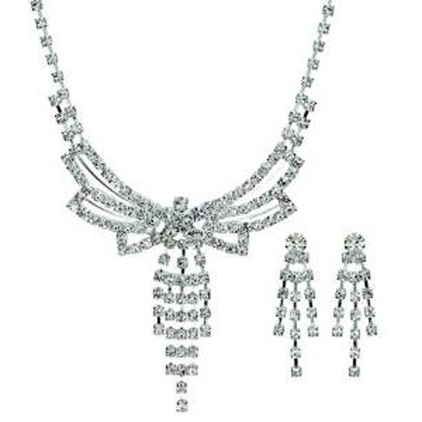 Fantastic Firefly Rhinestone Necklace Earring