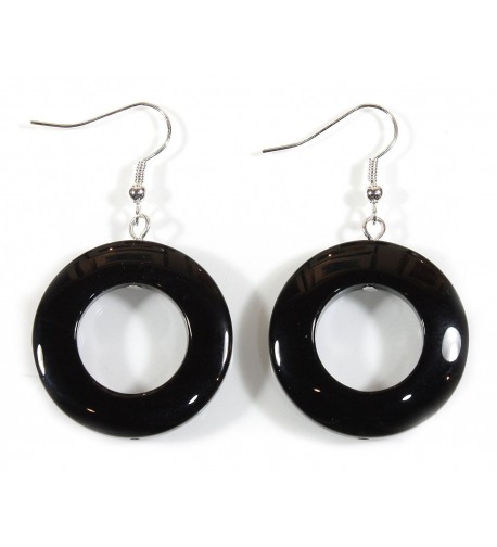 Onyx Black Earrings Dangle Inches