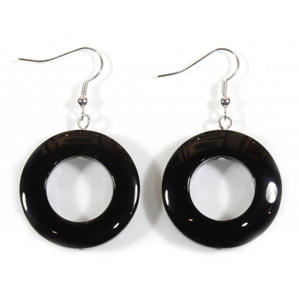 Onyx Black Earrings Dangle Inches