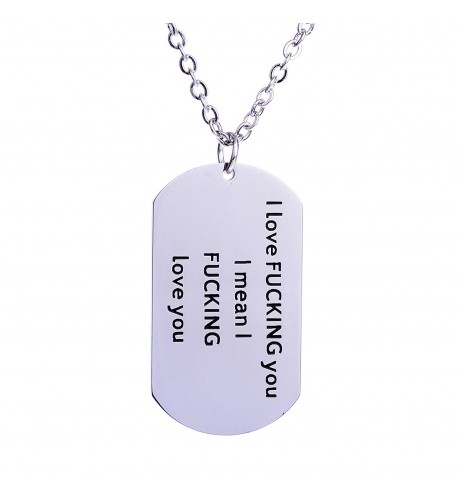 Fucking Pendant Necklace Stainless Valentines
